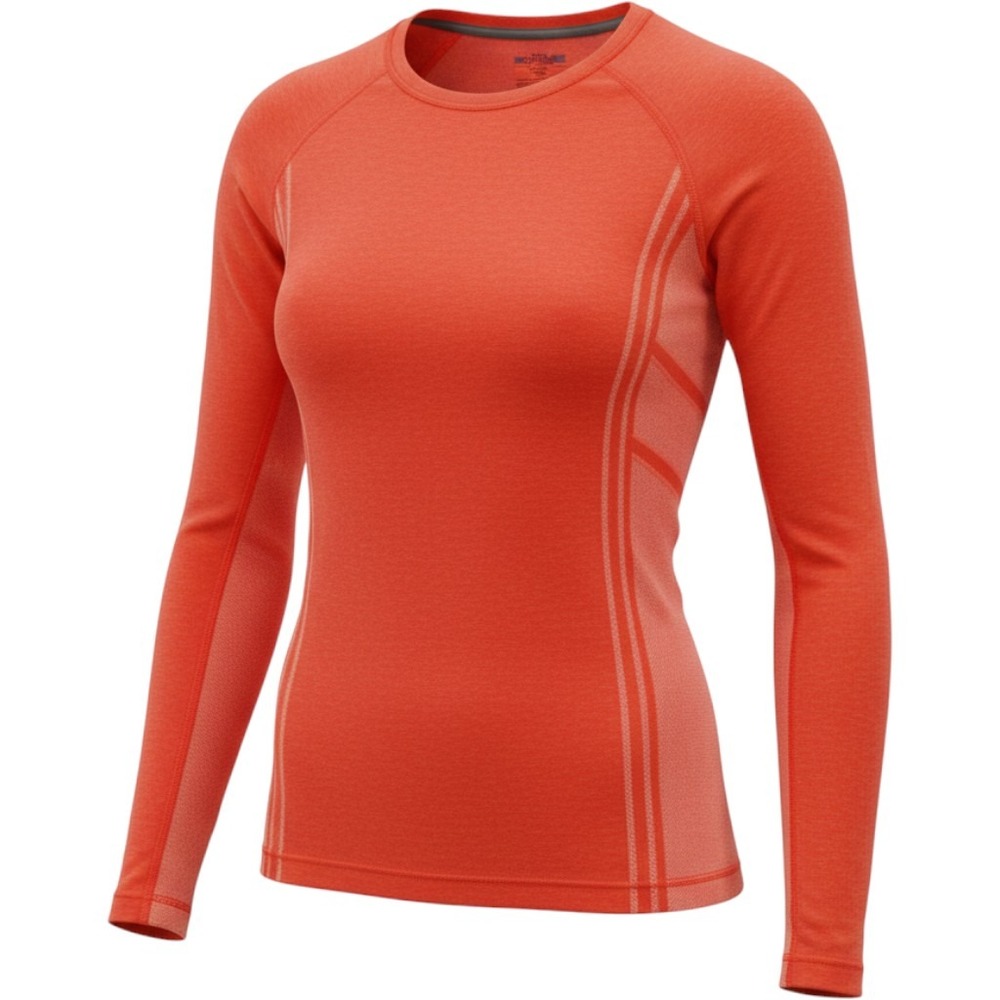Athleta Momentum Seamless Long Sleeve Top Neon Coral Orange XS 721839